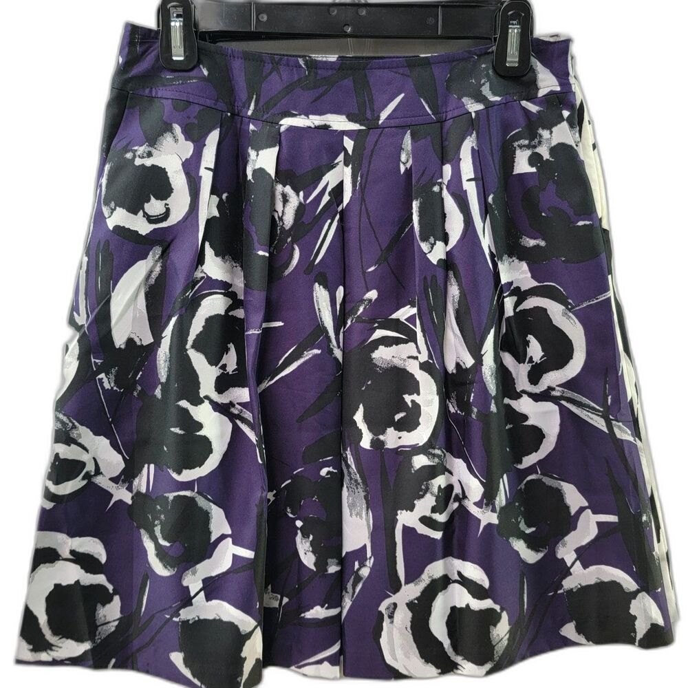 Bundle of x2 Ann Taylor Petites Multicolored Pleated Knee Length Skirt Size 4P